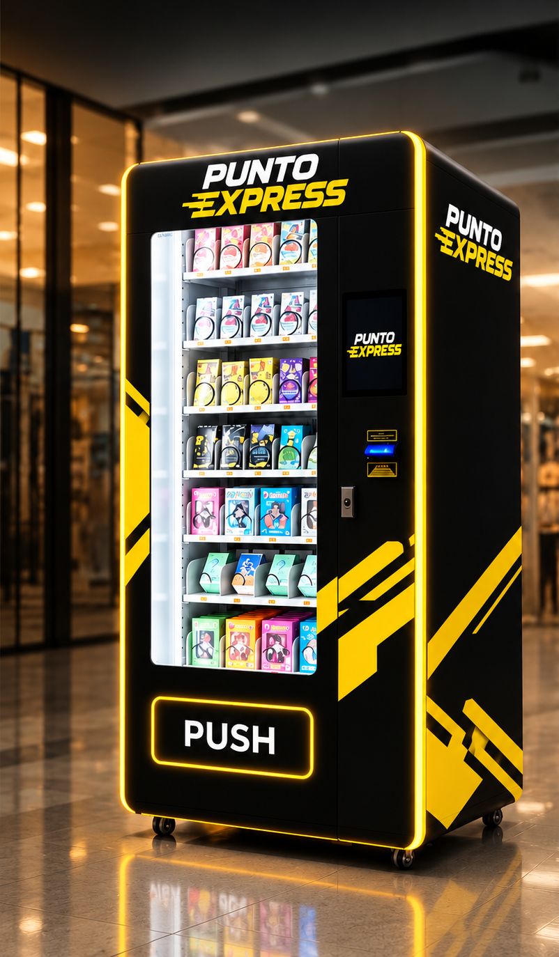 Máquina vending Punto Express de gran formato con vitrina iluminada